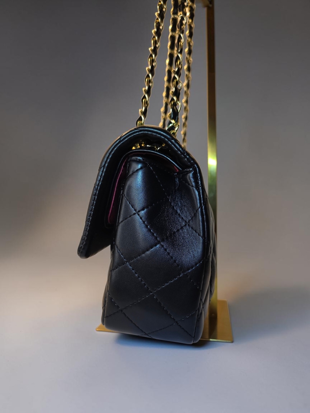 SALE!! 8MBlack Quilted Chain-Handle Shoulder Bag - Luxury Designer Style NWT - Picture 4 of 11